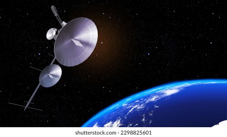 Technology communication image global navigation satellite system,standard generic term for satellite navigation systems,GNSS,3d rendering