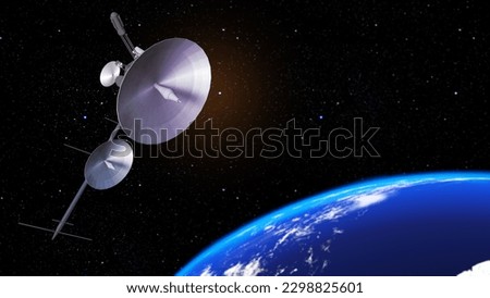 Technology communication image global navigation satellite system,standard generic term for satellite navigation systems,GNSS,3d rendering