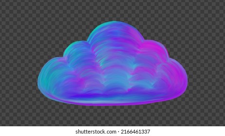 Technology Concept Hand Drawn Cloud Artificial Intelligence Digital Big Data Cloud In Glowing Neon Colors Futuristic Virtual Reality Animation Big Data Information Cloud Ai Deep Learning Computer