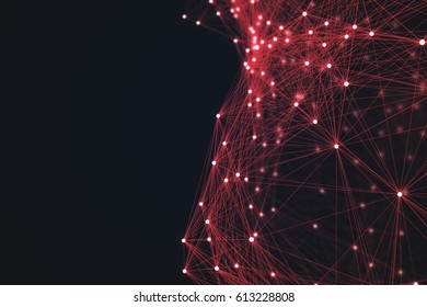 Technology connection shape.Abstract photo of Computer generated background, Connect futuristic Concept