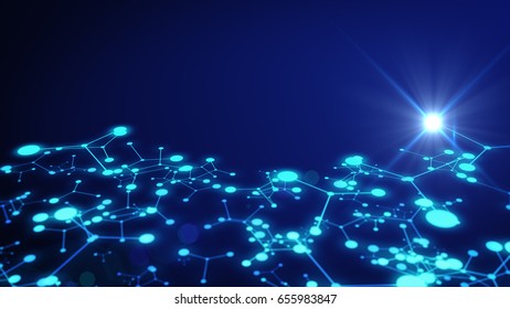 Technology connection shape.Abstract photo of Computer generated background, Connect futuristic Concept