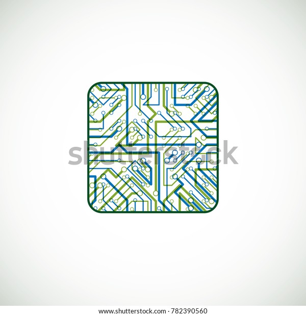 Technology Cpu Design Square Microprocessor Scheme のイラスト素材