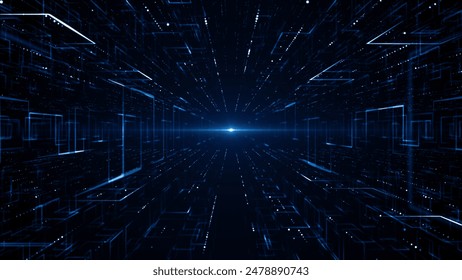 Technology digital business corporate abstract particles hex presentation broadcast background - Powered by Shutterstock