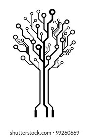 Technology Electronic Tree Made Of Wires