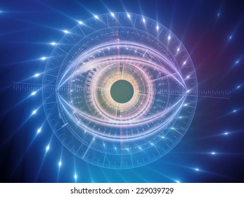 Technology Eye series. Eye backdrop for use in projects on math, science and computer art.
