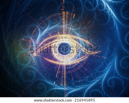 Technology Eye series. Eye backdrop for use in projects on math, science and computer art.