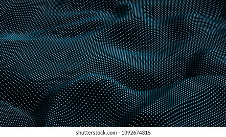 Technology geometry black background. 3d illustration, 3d rendering. - Shutterstock ID 1392674315