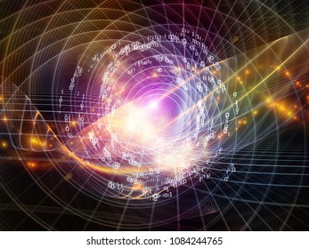Technology of Numbers series. Backdrop design of digits, grids and lights for works on technology, science and the world of computer information - Shutterstock ID 1084244765