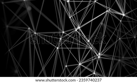 technology plexus network 3d illustration. can be used to represent matrix information, big data social media or network telecommunications