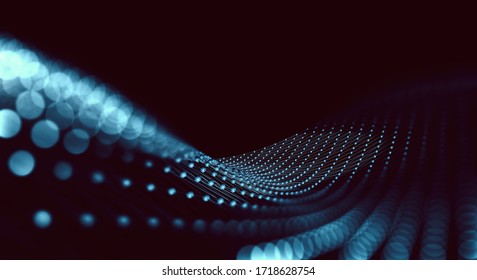 Technology and science concept.Network and data net system abstract background.Structure and connection.3d illustration