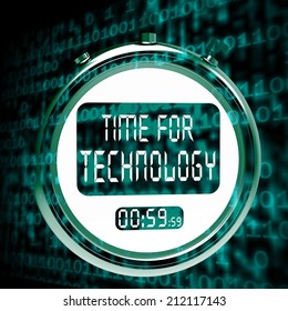 Technology Watch Touch Screen Showing Innovation Improvement And Hi Tech