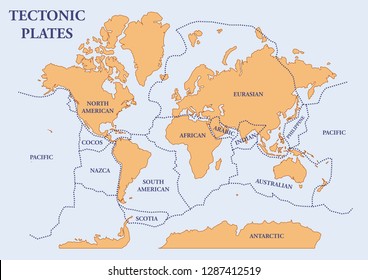 338 Tectonic plates map Images, Stock Photos & Vectors | Shutterstock