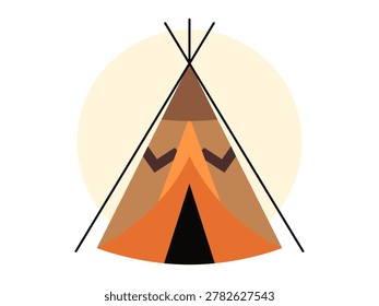 Teepee icon. Western icon. Flat vector icon concept.