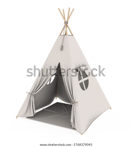 Teepee Tent Isolated 3d Rendering Stock Illustration 1768379045 ...
