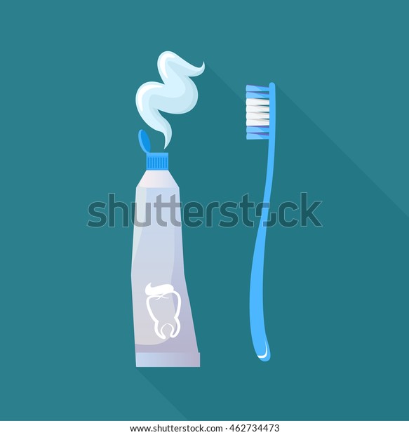 Teeth Cleaning Concept Design Banner Flat Stock Illustration 462734473
