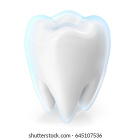 Teeth Protection Medicine And Health Concept Design Element. 3d Rendering