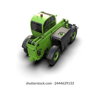 Telehandler isolated on background. 3d rendering - illustration