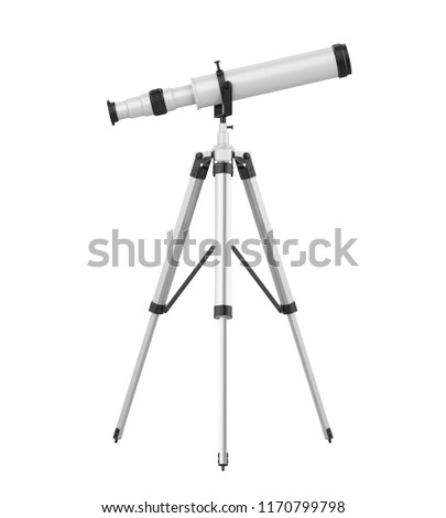 Telescope Isolated. 3D rendering