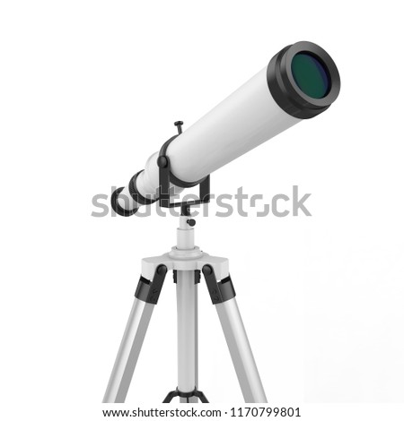 Telescope Isolated. 3D rendering