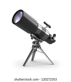 Telescope on support over wite