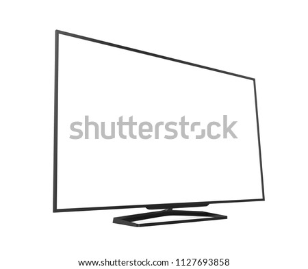 Television Screen Isolated. 3D rendering