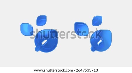 temp preferences eco 3D icon on isolate white background