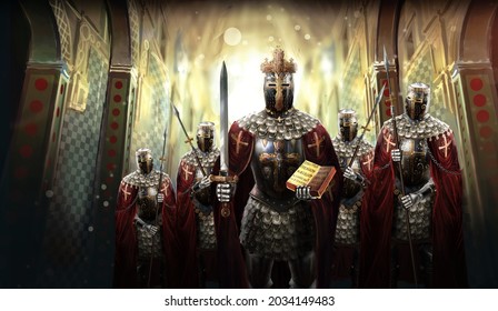 Templar knight and their king