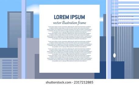 Template with a background of skyscrapers. Modern Powerpoint presentation template. Use it for a modern Keynote presentation background, brochure design, website slider, etc. - Powered by Shutterstock