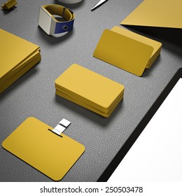 Template business mock up for branding. High resolution. 3D render. - Shutterstock ID 250503478