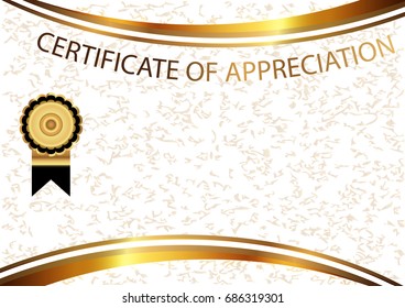 Template certificate of appreciation. Elegant background. Winning the competition. Reward. - Powered by Shutterstock