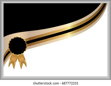 Template certificate, diploma. Reward. Winning the competition. Award winner. Gold, white and black decorative elements. - Powered by Shutterstock