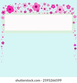 Template with cherry blossom pattern