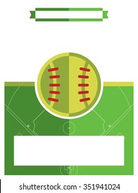 A Template Flyer Background For A Softball Game.