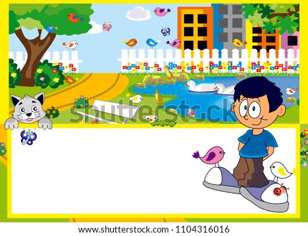 Template Garden Party Invitation Birthday Party Stock Illustration