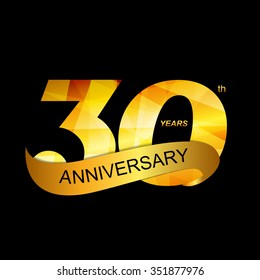 Template Logo 30th Anniversary Illustration Stock Illustration ...