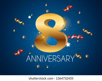 Template Logo 8 Years Anniversary Illustration Stock Illustration ...