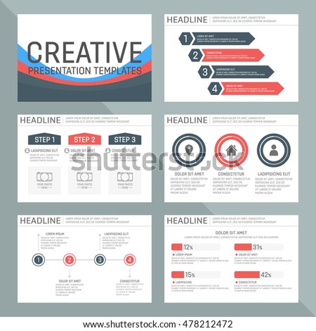 Template for multipurpose presentation slides with graphs and charts.