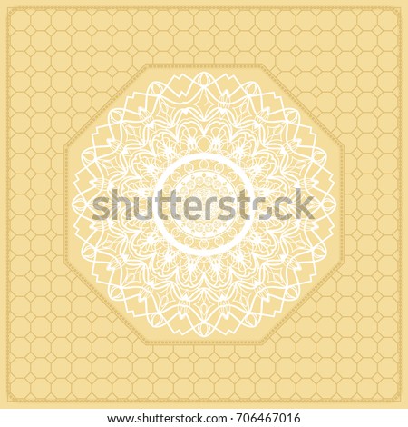 template print fabric pattern mandala border stock illustration