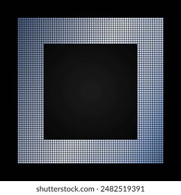 template square of frame abstract texture light steel blue square icon symbol on a black background modern background for posters web page business cards postcards interior design minimalism - Powered by Shutterstock