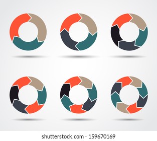 Template For Your Business Presentation (circle Arrows Set, Raster Copy)