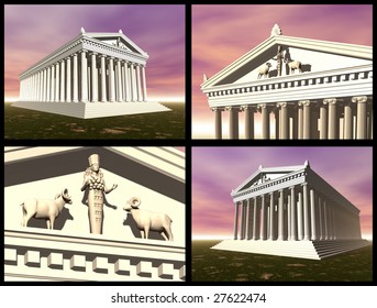 Temple Of Artemis At Ephesus. 3D Reconstructions