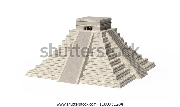 クルカンの寺 マヤのピラミッド チチェン イッツァ メキシコのユカタン 3dイラスト のイラスト素材 1180931284
