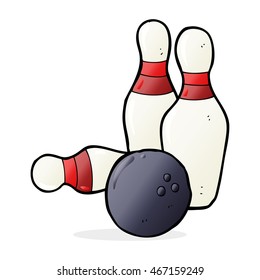 Cartoon Ten Pin Bowling Stock Vector (Royalty Free) 209997106
