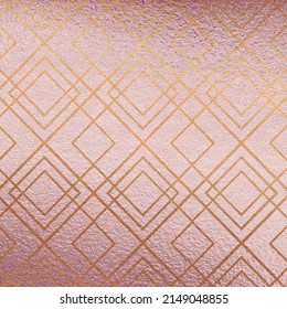 Tender Pink Art Deco Background. Scrapbook 20s Paper