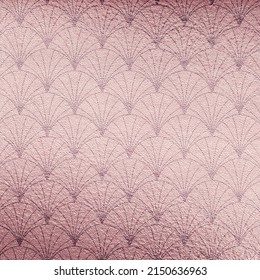 Tender Pink Art Deco Background. Leather Texture With Geometric Pattern