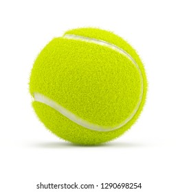 Tennis Ball Isolated On White - 3d Rendering