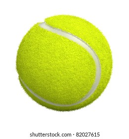 Tennis ball isolated on white - 3d render