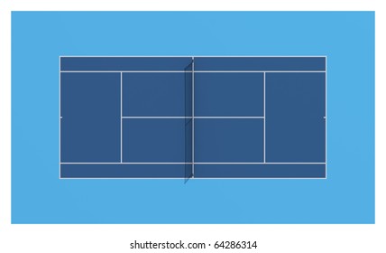 Tennis Court Top View Images, Stock Photos & Vectors | Shutterstock