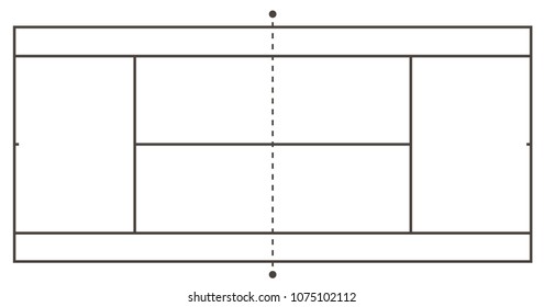 Tennis Court Illustration Top View Raster Stock Illustration 1075102112 ...