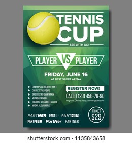 Tennis Poster. Design For Sport Bar Promotion. Court, Tennis Ball. Modern Flyer Tournament. Sport Event Announcement. Banner Advertising. Label Template Illustration - Powered by Shutterstock